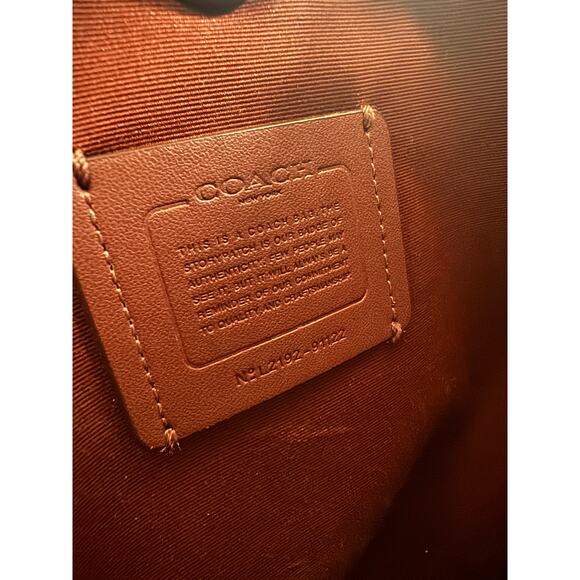 Coach Small Town Bucket Bag in Polished Pebble Leather, Hot Pink - Picture 11 of 13